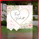 thumbnail image 1 of Figura Amor Boda Fondo Tela Atmósfera Decoración Flor Atmósfera Fiesta Boda Banner, 1 of 2