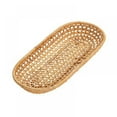thumbnail image 1 of Rattan Bread Basket Oval Hand-Woven Tea Tray Food Serving Platter For Dinner Parties Coffee Breakfast,L, 1 of 11