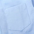 thumbnail image 2 of Bienzoe Little Boy's School Uniform Long Sleeve Button Down Cotton Shirt Blue 6X, 2 of 10