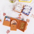 thumbnail image 3 of KUIZAP Little Bear Wallet Cartoon Women's Short Wallet Button 30% PU Card Bag(style B), 3 of 7