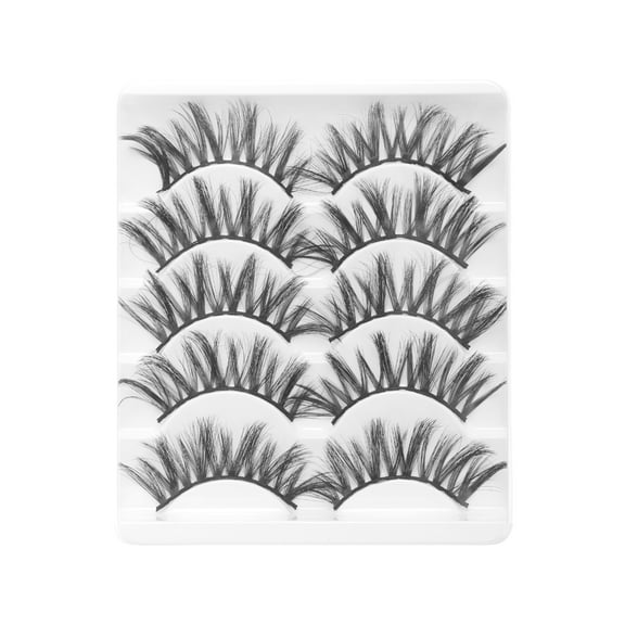 Unique Bargains 5 Pair Soft 3D False Eyelashes for Makeup Black 3D-14