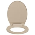 thumbnail image 3 of vidaXL Soft-Close Toilet Seat Quick Release Beige Oval, 3 of 5