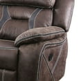 thumbnail image 3 of Benjara Faux Leather Upholstered Sofa with Split Back Cushion, Brown, 3 of 3