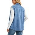 thumbnail image 4 of VBVC Women's Sleeveless Curved Hem Denim Vest , Button Down Jean Vest For Women, S-2XL, 4 of 8