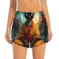thumbnail image 2 of Salouo Moonlit Hairless Cat Monk Print Women's 2 in 1 Running Shorts Double-Layer Shorts Athletic Workout Gym Yoga Shorts Running Shorts for Women-X-Large, 2 of 7