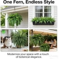 thumbnail image 4 of Large Artificial Boston Fern for Outdoors, 28/38/60/88 Fronds UV Resistant Fake Ferns, Realistic Faux Greenery for Porch & Hanging Baskets, No Fade Outdoor Plants, No Pot (1, 88-Leaf), 4 of 8