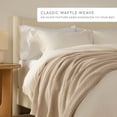 thumbnail image 5 of Comfort Canopy 100% Cotton Waffle Textured Bed Blanket - Ultra Soft & Breathable, Tan, Queen, 5 of 9