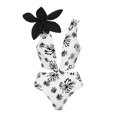 thumbnail image 4 of Maillot de Bain une Pièce pour Femmes avec Jupe de Plage Paréo Imprimé Floral Rétro Ensemble Bikini Deux Pièces, 4 of 5