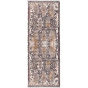 Rug Branch Amalfi 2' x 16' (Exact Size: 2'3" 16') South-Western Indoor Runner Rug, Grey Beige, Boho - Entryway, Hallway, Bathroom, and Kitchen