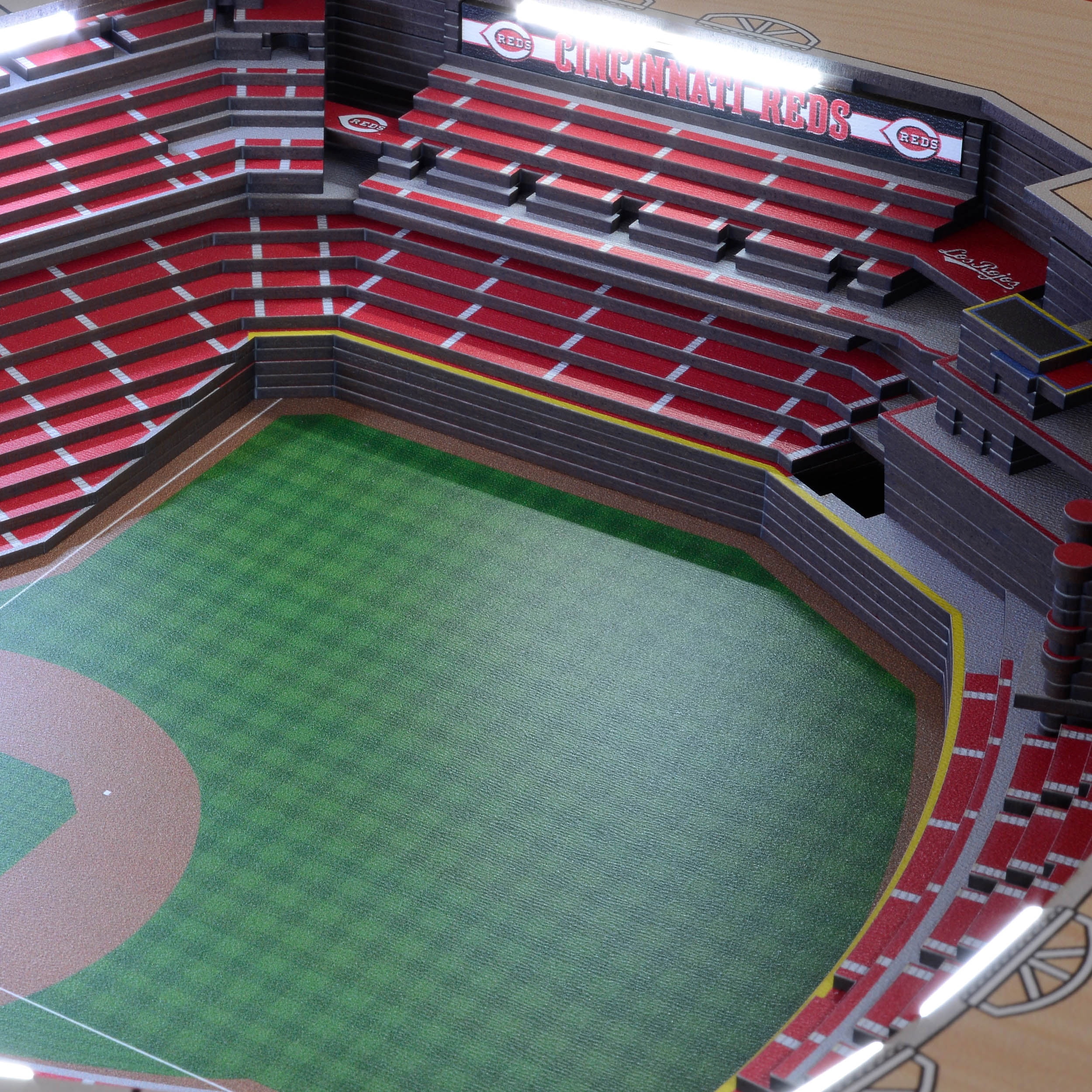 Cincinnati Reds 25-Layer StadiumViews Lighted End Table