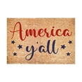 thumbnail image 2 of Dmlowu 4th of July Door Mat, Natural Coir Red Blue Star Welcome Mat, Lightweight Washable Front Door Mat for Indoor Outdoor Home Decor, Patriotic Decorations, 2 of 6
