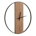 thumbnail image 5 of Kate and Laurel Ladd Modern Numberless Round Wall Clock, 32 Inch Diameter, Hazelnut and Black, Decorative Minimal Metal and Wood Clock for Living Room Decor, 5 of 10