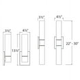 thumbnail image 3 of WAC Lighting Svelte 22" 1-Light 2700K Aluminum Bathroom Vanity Light in Nickel, 3 of 3