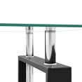thumbnail image 6 of UBesGoo Glass Double Tiers Coffee Table Rectangular Black, 6 of 7