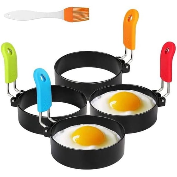 Fried Egg Round Egg Ring Egg Cooker Accessories Fried Egg Shaper Breakfast Tool for Fried Eggs Stainless Steel