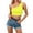 Yellow, variant on Womens Workout Tank Tops Women's Solid Low Cut Halter Crop Sleeveless Top Camisole Tops for Women Green L