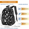 thumbnail image 3 of Dog Paw Print Black Pattern 17" School Backpacks for Teens,Waterproof Oxford Fabric,S-Shape Padded Straps for School,Travel,Hiking,Camping, 3 of 6