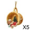 thumbnail image 1 of Estatuas colgantes navideñas,Adorno colgante de perro navideño Decoración navideña navideña,Figura decorativa de perro de Navidad Adorno Estatua de perro de árbol de Navidad,Estatua, 1 of 8