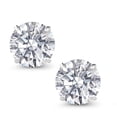 thumbnail image 2 of Gem Stone King 2 Ct Round Cut 14K White Gold IGI Certified Lab Grown Diamond Earrings | E-F Color | VS1-VS2 Clarity | Gold Earrings for Women Men, 2 of 6