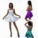 thumbnail image 5 of Txlixc Vestido de mujer, vestido de tirante sin mangas de cuello cuadrado brillante láser con tirantes cruzados Txlixc moda, 5 of 5