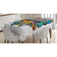 thumbnail image 1 of Dream Tablecloth, Monster Doodle Illustration Follow Your Dreams They Know The Way Positive Message, Rectangular Table Cover for Dining Room Kitchen, 60" X 84",Multicolor, by Ambesonne, 1 of 3