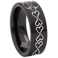 thumbnail image 6 of Infinity Heart Tungsten Carbide Ring, 6 of 9
