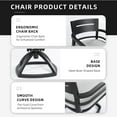 thumbnail image 3 of Outdoor Patio Swivel Rocker Chairs 2Pcs Set - Ember Black Aluminum Frame with Sunbrella Fabric Cushions, Weather-Resistant & Ergonomic Design, 20.8"L X 22.5"W X 30.9"H, 3 of 11