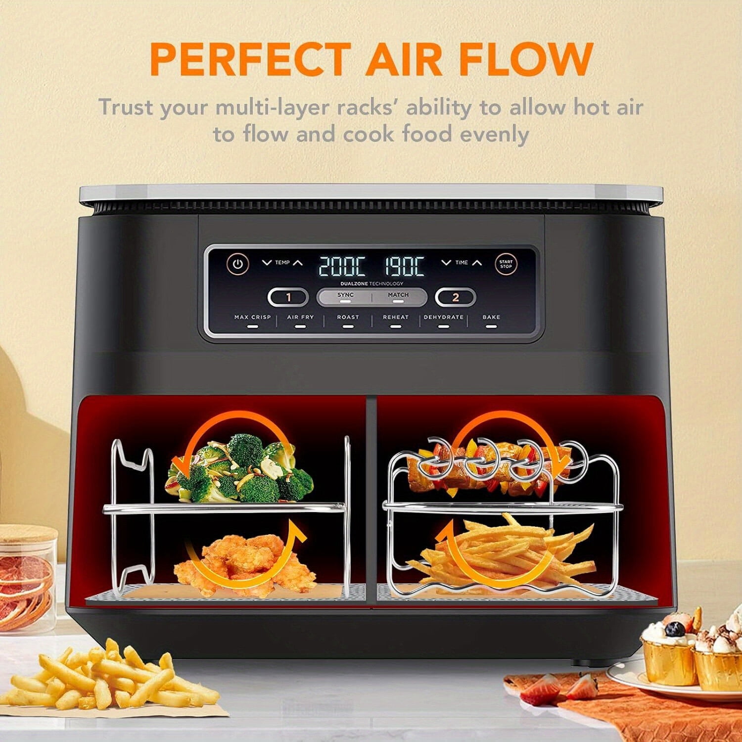11pcs Ninja Air Fryer Accessories Set For Dual-Basket Air Fryers, Air Fryer Racks, Silicone Air Fryer Liners, Oil Brush, Kitchen Tongs, Coating Pan, Paper Liners, Silicone Gloves - Complete Gift Set