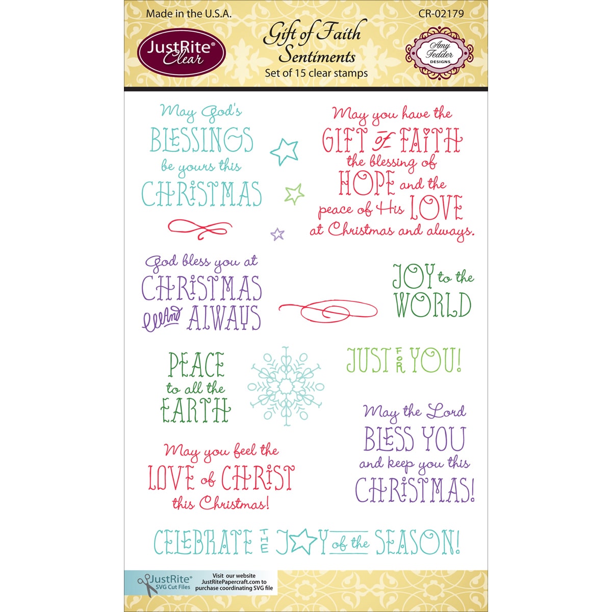 Justrite Papercraft Cr02179 Justrite Papercraft Clear Stamps 4 X6 Gift Of Faith Walmart Com Walmart Com