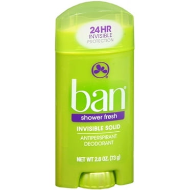 Ban Anti-Perspirant Deodorant Invisible Solid Shower Fresh 2.60 oz (Pack of 2)