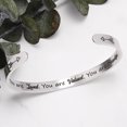 thumbnail image 3 of Inspirational Bracelets for Women Sister Friendship Gifts Girlfriend Boyfriend Cuff Bracelet, 3 of 5