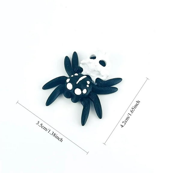 1pc 3D Printed Flexible Spider Sculpture Simulation Animal Creative Home Halloween Ornament Desk Cartoon Christmas Gift