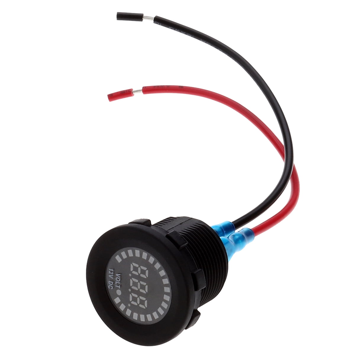 UNOMOR Automotive Volt Meter for Vehicle Monitoring Black PA66 DC Voltage Measurement 1 Set
