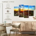 thumbnail image 5 of Elephant Stock Sonoran Desert Sunset Landscape Wall Art - Horizontal Multi Panel Canvas - Living Room Wall Decor - Nature Multi Panel - Beige And Orange Decor - 84" x 54", 5 of 8