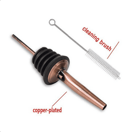 

Liquor Pourers - 16 Pack Stainless Steel Classic Pourers with Clean Brush for Bars Clubs Restaurants