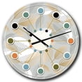 thumbnail image 1 of Designart 'luxe Géométrique Automne Feuilles Modèle Milieu du Siècle Moderne Horloge Murale, 1 of 3