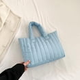 thumbnail image 4 of Womens Simple Tote Bag All-matching Top Handle Handbag Solid Color Shoulder Bag, 4 of 5