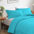 thumbnail image 3 of Light Weight & Breathable Thicker Design Comforter, 300 GSM All Season, 600-TC 100% Egyptian Cotton - Extra Large King Size ( 120" x 136" ) Inches, 1pc Comforter Only, (Turquoise), 3 of 6