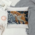 thumbnail image 2 of Throw Pillow CoversSquare Cushion Case Ocean Wave Fish Decorative Farmhouse Pillowcases for Couch Sofa Bedroom Living Room Car Decor Throw Pillows, 2 of 5