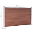 thumbnail image 4 of vidaXL Garden Fence WPC 70.9"x41.3" Brown, 4 of 10