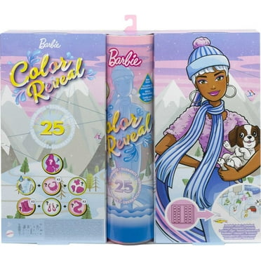 Barbie Color Reveal Advent Calendar With 25 Surprises Including 1 Doll & 1 Pet