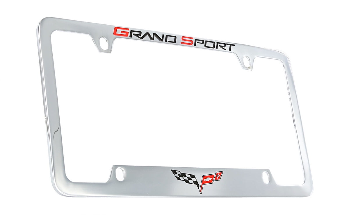 Chevrolet Corvette C1 Chrome Plated Metal Bottom Engraved License Plate Frame Baronlfi