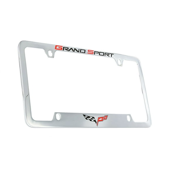 Chevrolet Corvette C6 Grand Sport Chrome Plated Metal Bottom Engraved License Plate Frame