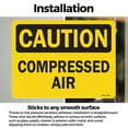 thumbnail image 3 of Compressed Air OSHA Caution Vinyl Decal Label 5 Inch x 3.5 Inch - 5 Pack, 3 of 6