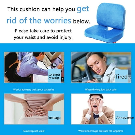Orthopedic Memory Foam Seat Cushion And Lumbar Support Back Pillow