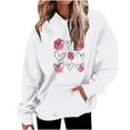 thumbnail image 2 of Xunlbb Hoodies for Women,Womens Fashion Casual Valentines Day Printing Long Sleeve Tops Hoodie Sweatshirts,Size S-3XL, 2 of 5