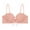 c01Pink, variant on Arnsht Women's C Cup Striped Front Drawstring Back Button Thin Breathable Comfortable Non-Steel Ring Underwear Push Up Bra Beige 34/75C