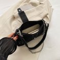 thumbnail image 2 of Bolso informal para axila para mujer, Bolso Hobos de lona con remaches, cierre con cremallera, Bolso de viaje para mujer, 2 of 9