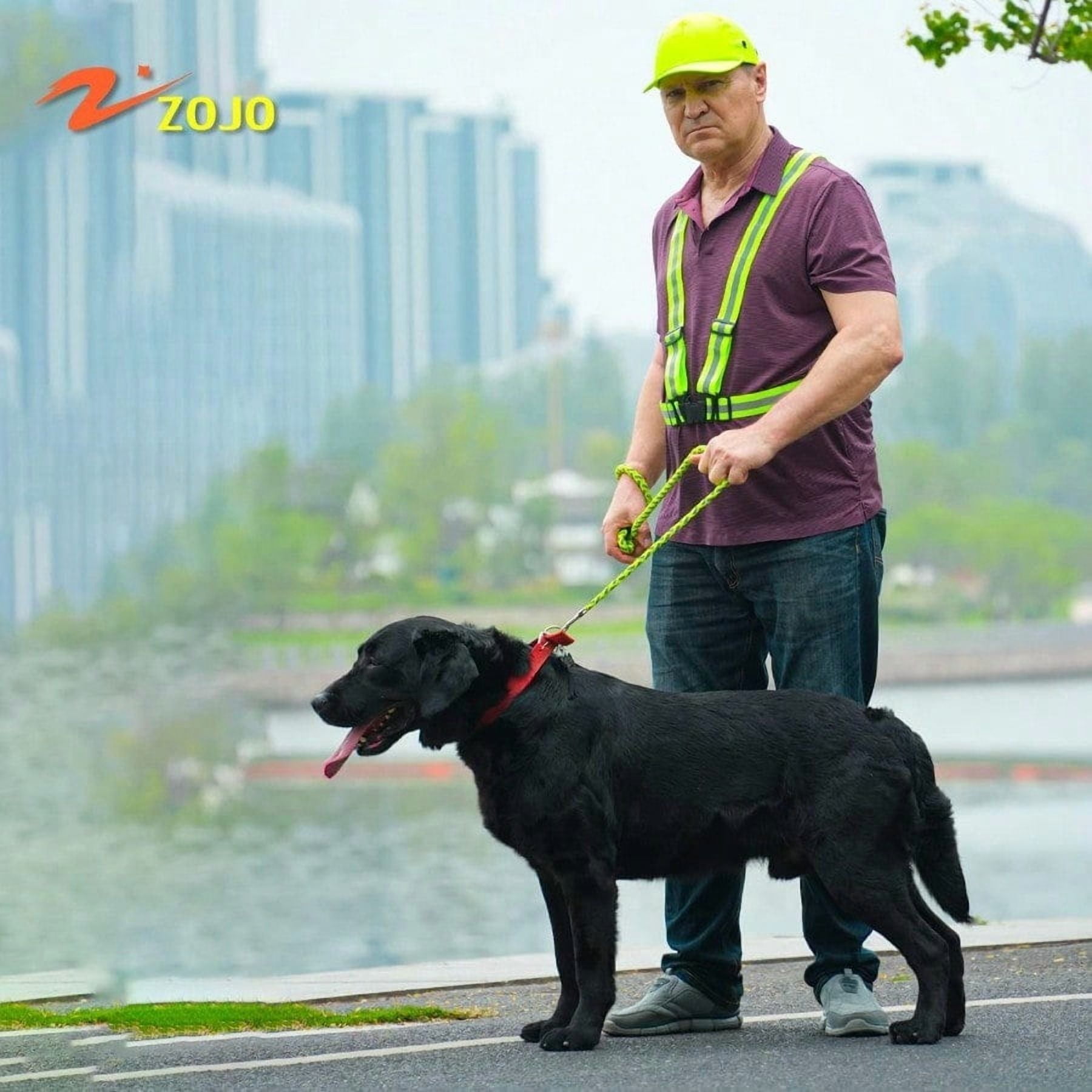 Zojo Reflective Vest Lightweight Adjustable Safety High Visibility For Running Fits Outdoor Cloth Pack Of 10 Neon Yellow