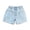 Blue14, variant on Girls Jean Shorts Elastic Waist Casual Fashion Button Denim Shorts Lightweight Loose Comfy Summer Breathable Shorts with Pocket